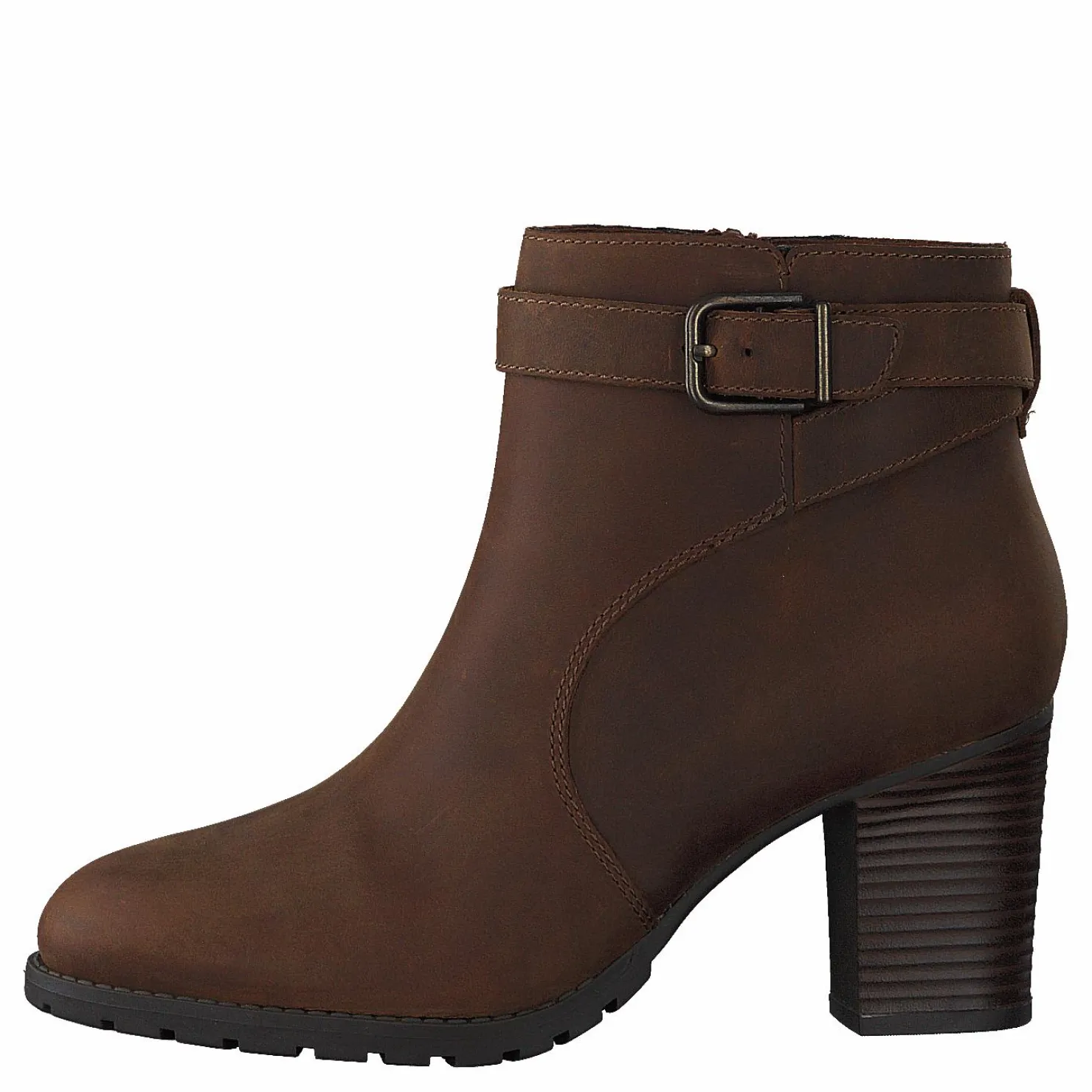 Clarks Verona Lark Dark Tan Leather Brun Outlet
