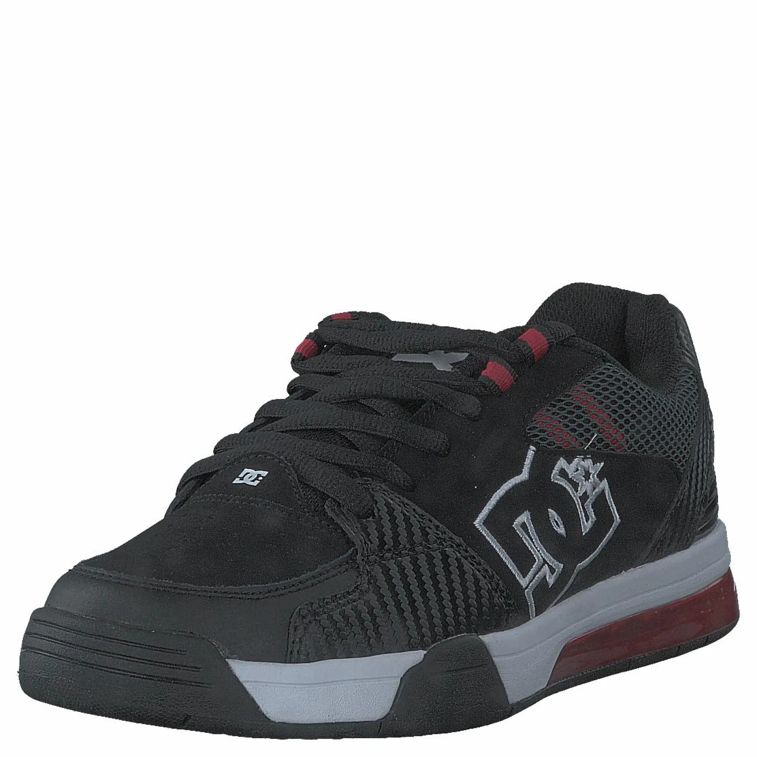 DC Shoes Versatile Black/white/athletic Red Svart Discount