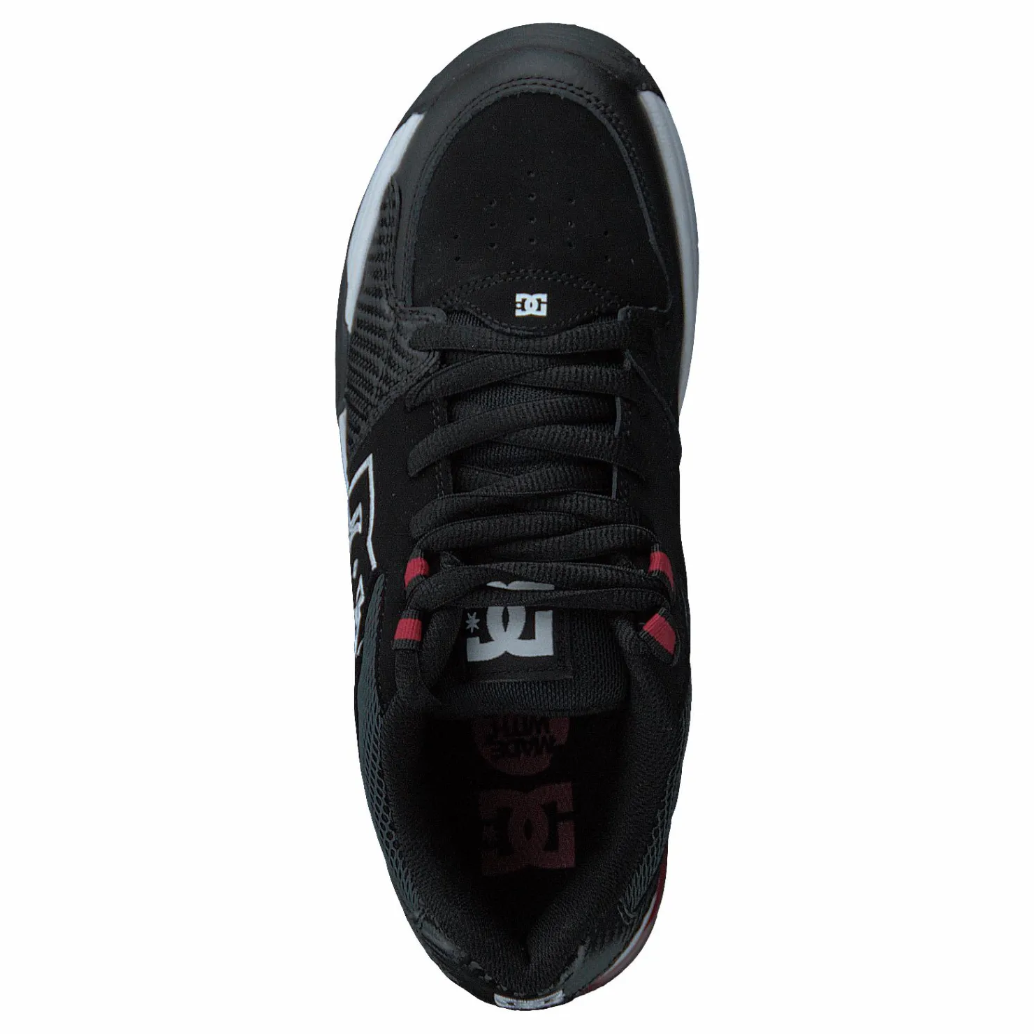 DC Shoes Versatile Black/white/athletic Red Svart Discount