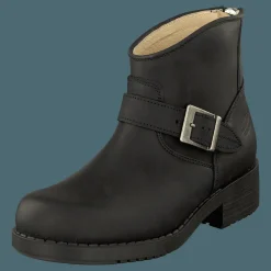 Johnny Bulls Very Low Boot Zip Back Black/Silver Svart Outlet