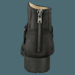 Johnny Bulls Very Low Boot Zip Back Black/Silver Svart Outlet