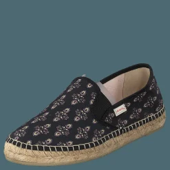 Odd Molly Vibrant Walker Espadrillo Almost Black Beige Best