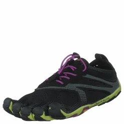 Vibram Fivefingers V-run Black/yellow/purple Grå och Svart New