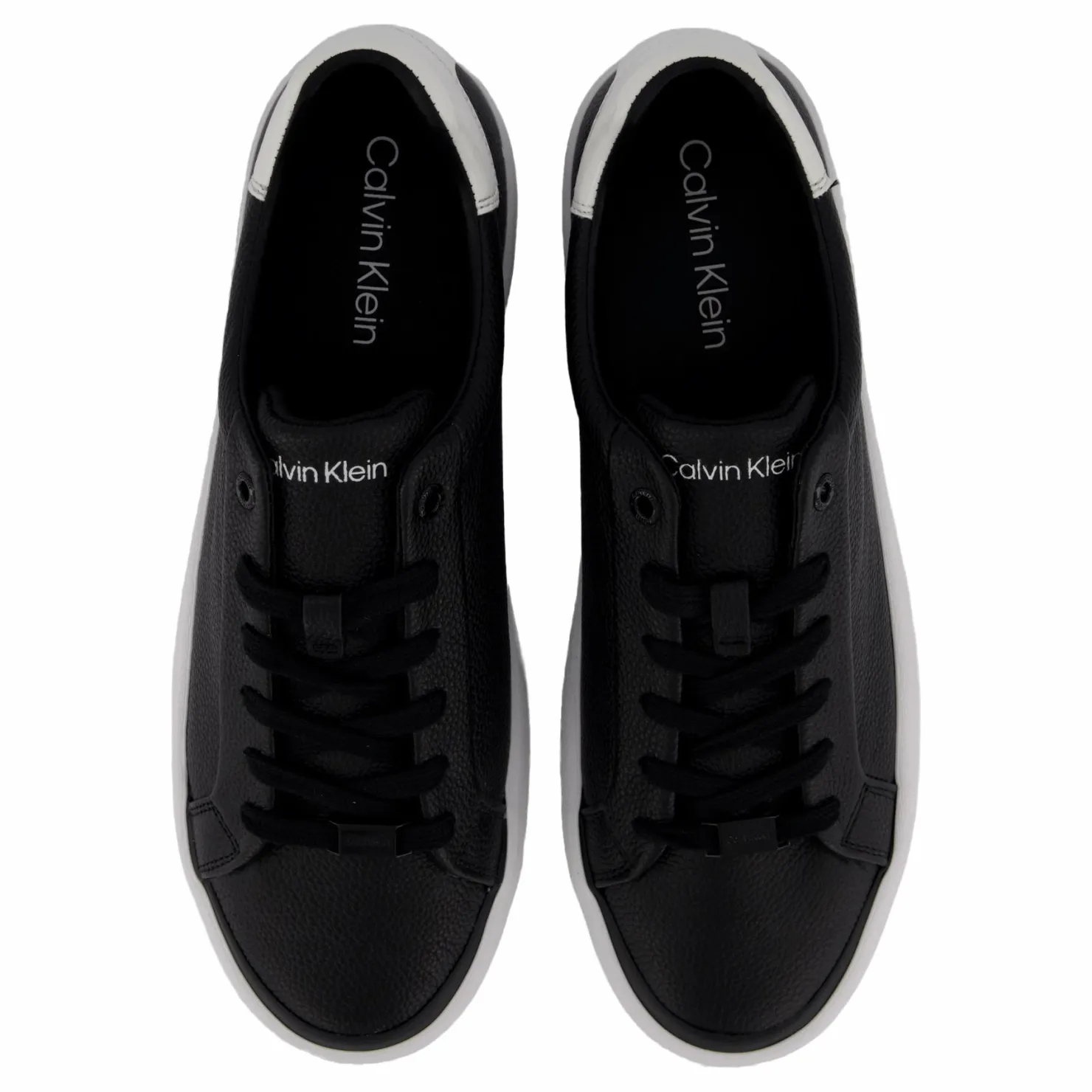 Calvin Klein Vulc Lace Up Lth Black / White Svart Clearance