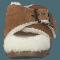 UGG W Outslide Buckle Chestnut Suede Beige och Brun