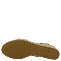 Tommy Hilfiger Webbing Wedge Sandal Beige New