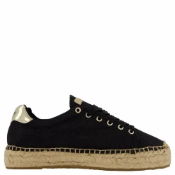 Replay Winn Espadrille Black Svart och Metallisk Sale