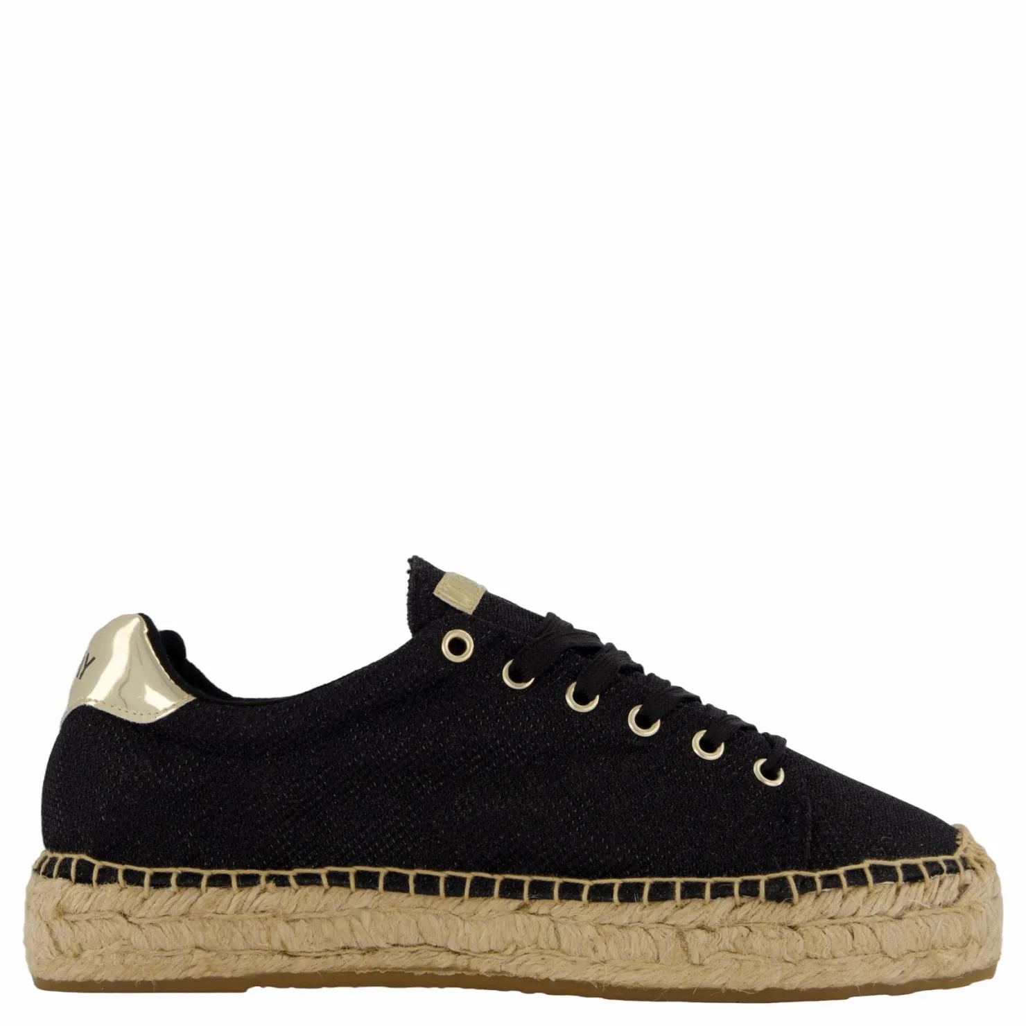 Replay Winn Espadrille Black Svart och Metallisk Sale