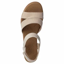 Skechers Womens Bobs Beach Kiss Nat Beige och Brun Hot