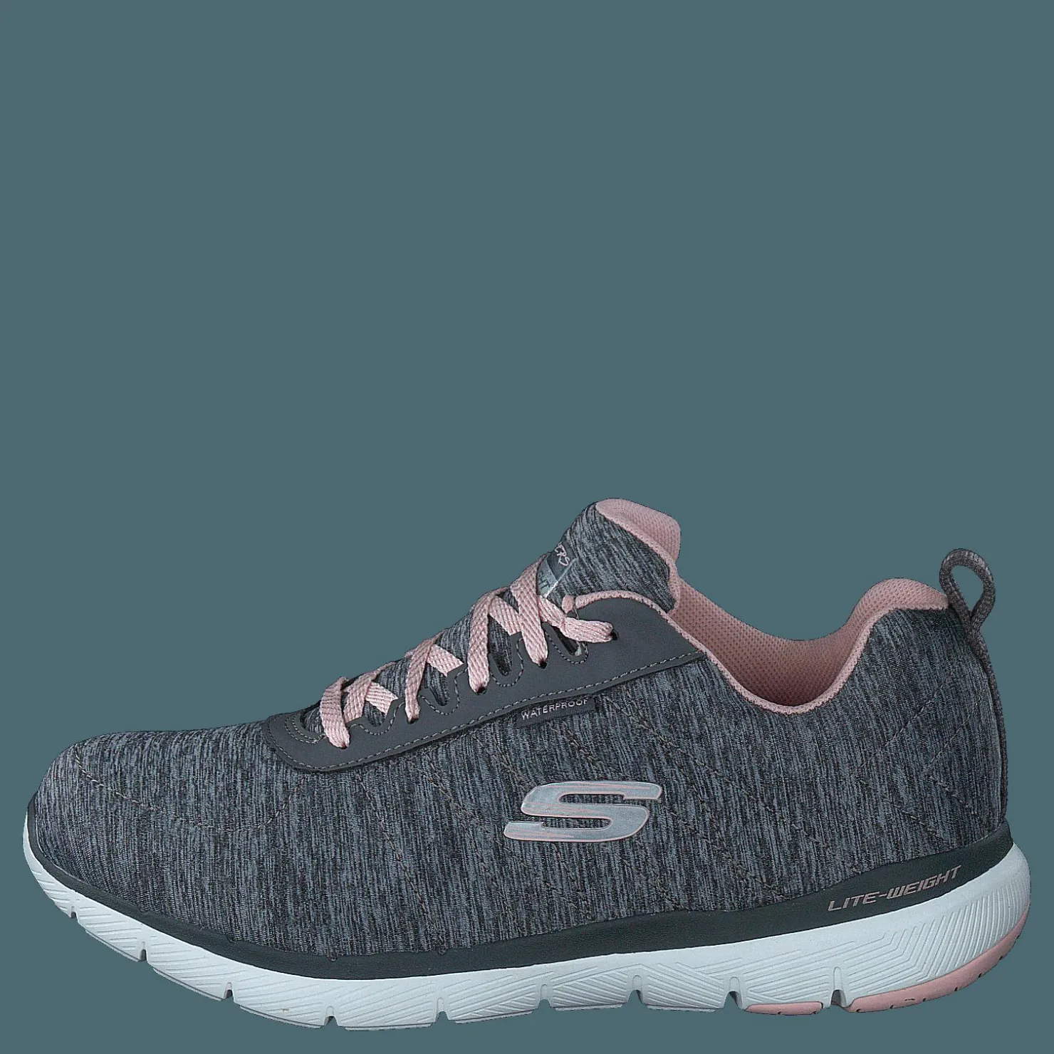 Skechers Womens Flex Appeal 3.0 - Jer's Gylp Gray Light Pink Grå