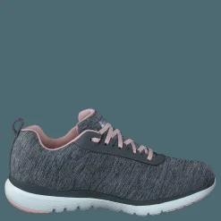Skechers Womens Flex Appeal 3.0 - Jer's Gylp Gray Light Pink Grå