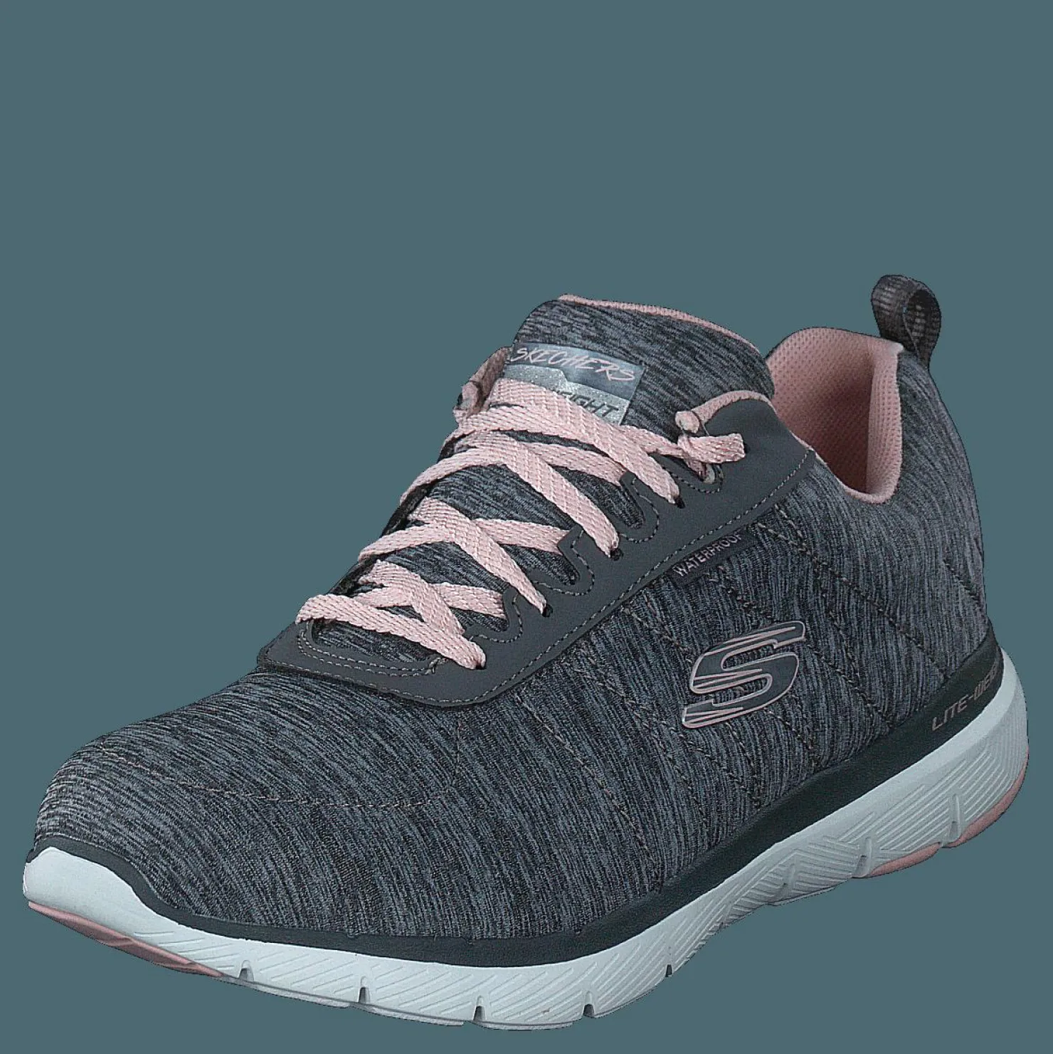 Skechers Womens Flex Appeal 3.0 - Jer's Gylp Gray Light Pink Grå