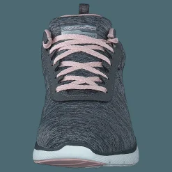 Skechers Womens Flex Appeal 3.0 - Jer's Gylp Gray Light Pink Grå