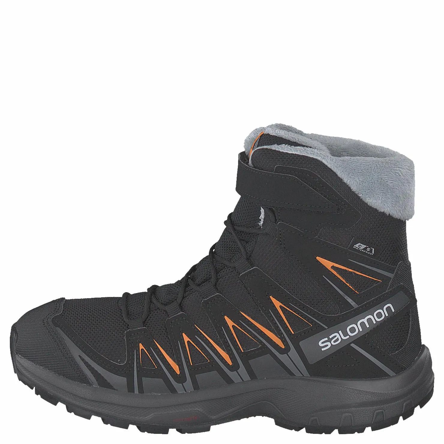 Salomon Xa Pro 3d Winter Ts Cswp J Black/magnet/tangelo Grå New
