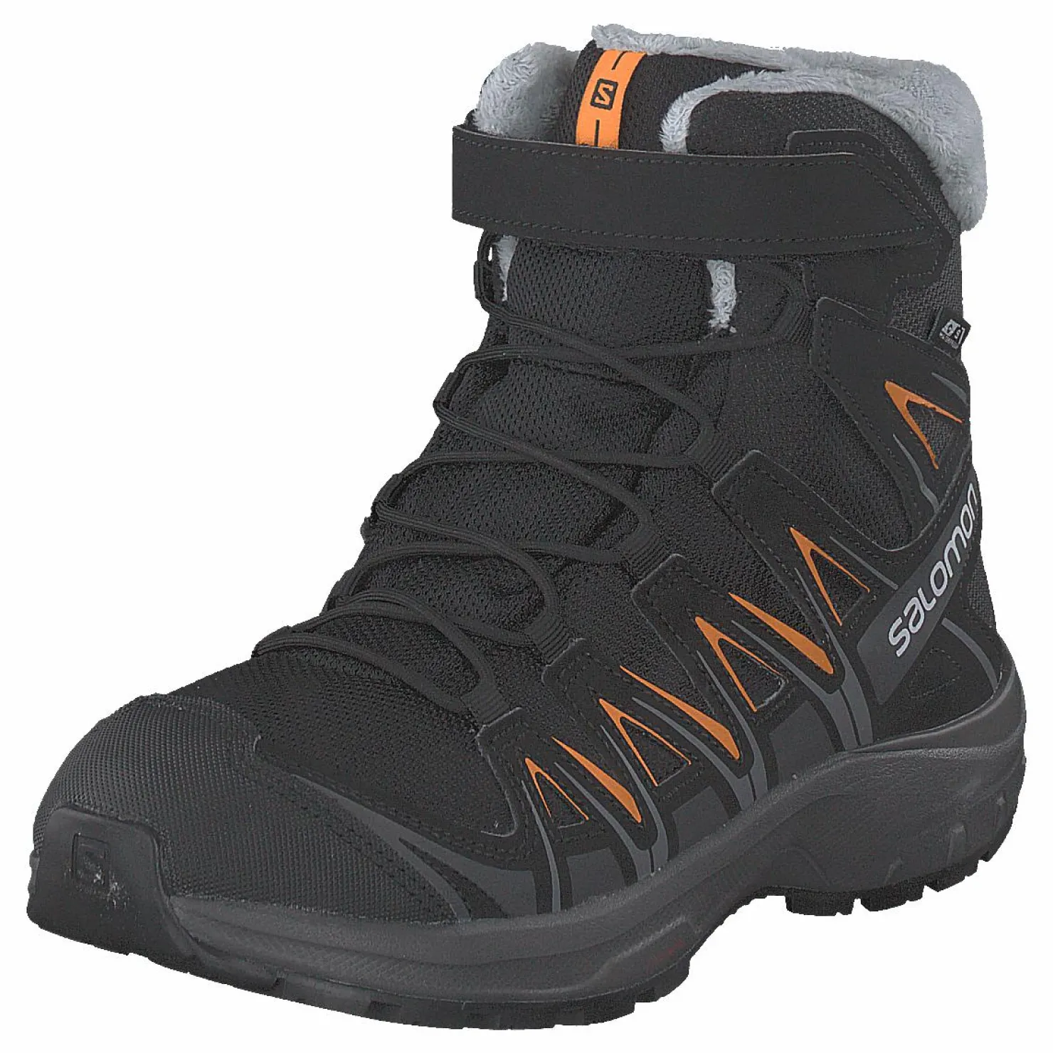 Salomon Xa Pro 3d Winter Ts Cswp J Black/magnet/tangelo Grå New