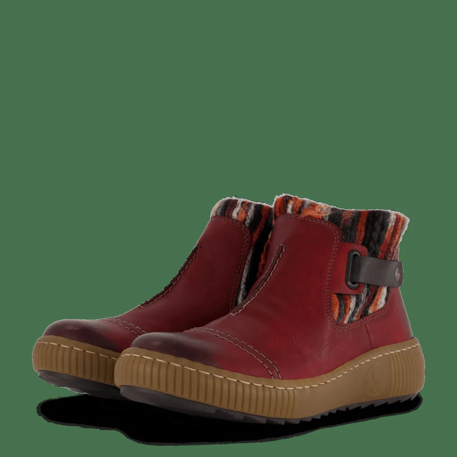 Rieker Z6684-35 Wine Brun och Röd New